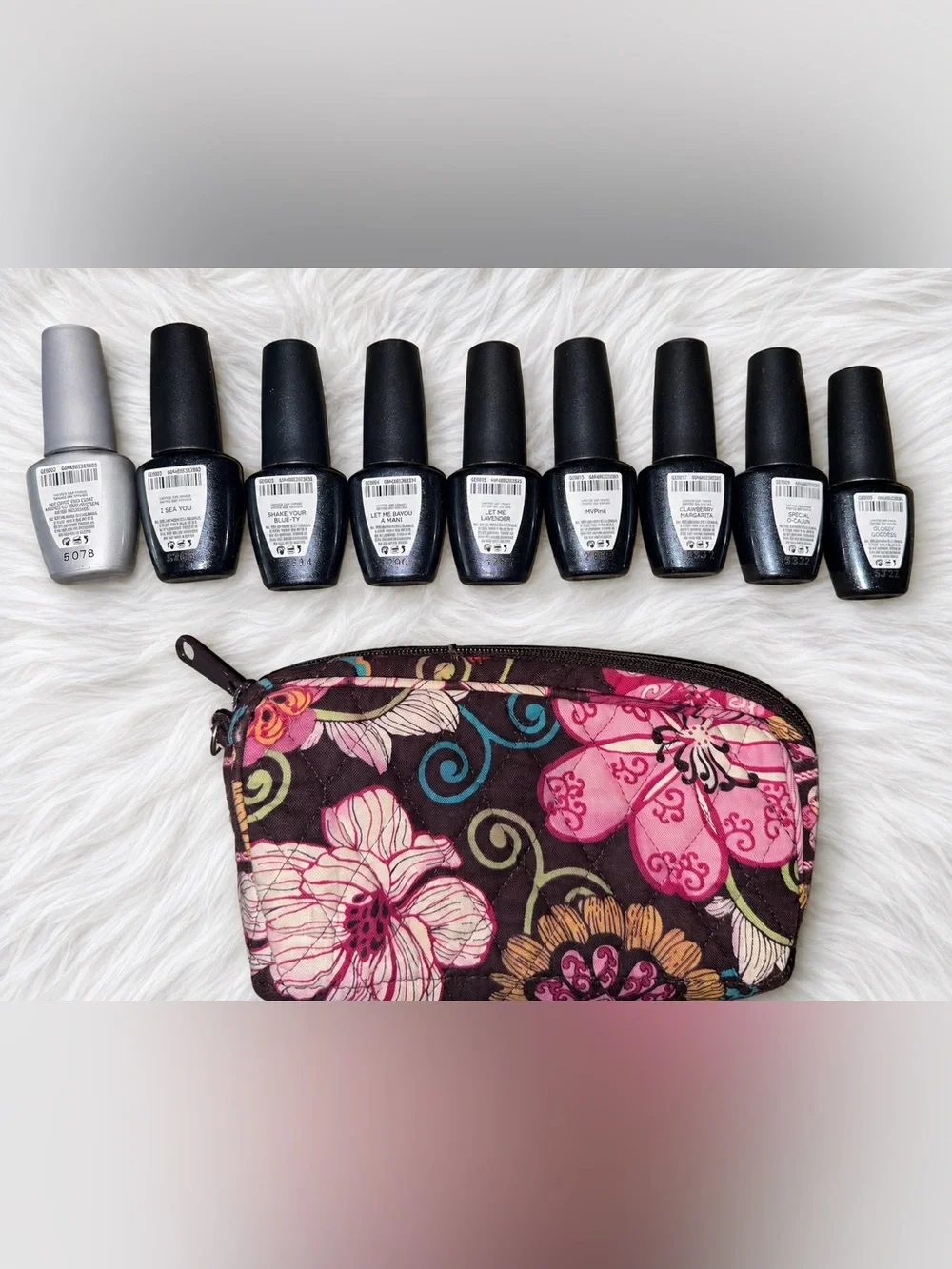 OPI GELement Gel Polish Bundle! Lot of 8 Nail Lacquer +Vera Bradley Storage Case